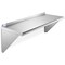 GRIDMANN NSF Stainless Steel 18" Deep Kitchen Wall Mount Shelves for Commercial Restaurant Bar w/ Backsplash